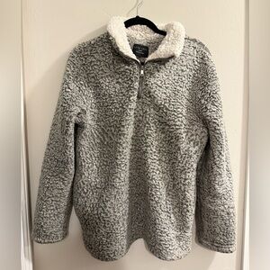 Love tree Sherpa quarter zip pullover women’s size large gray grey top